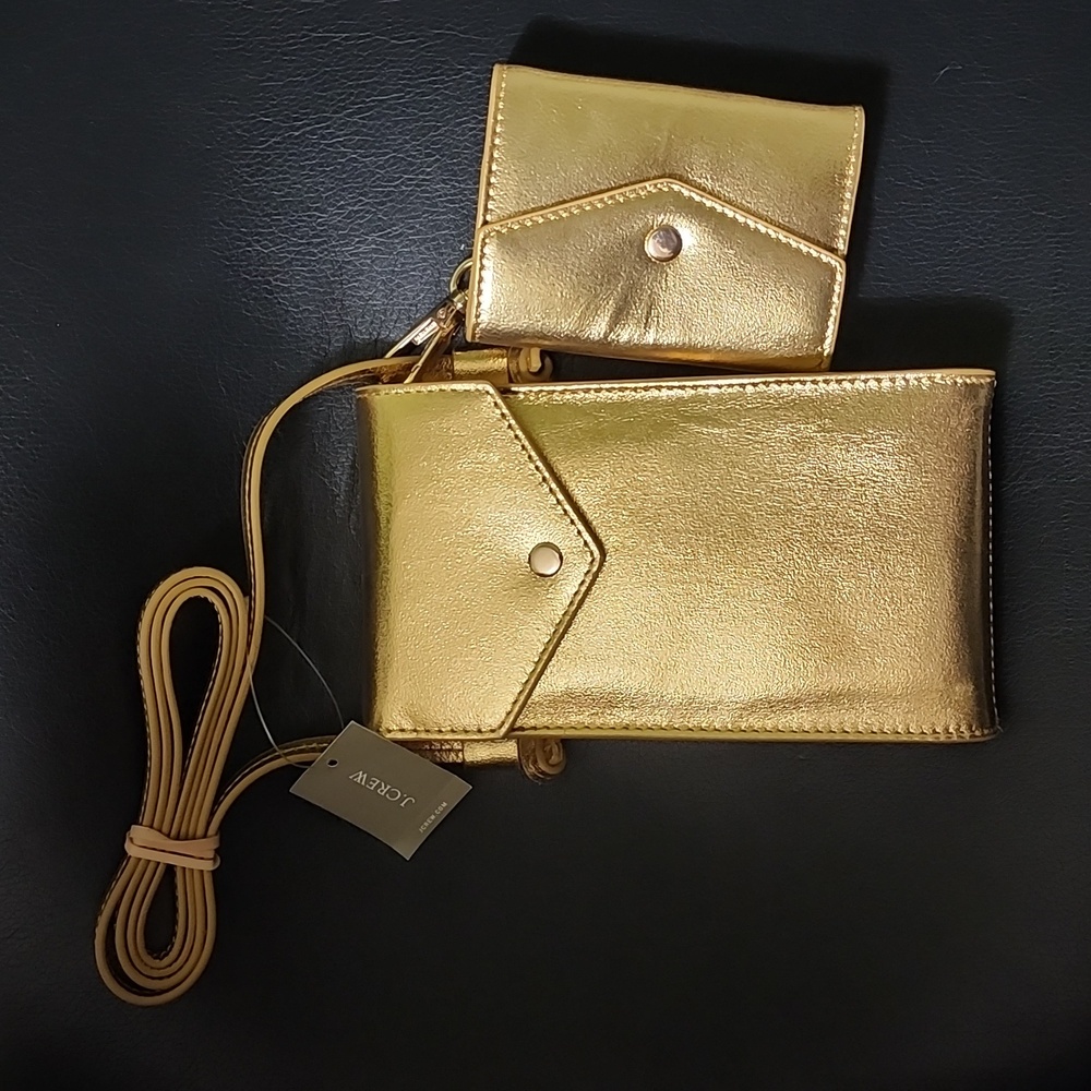 J Crew Gracie Leather Phone Bag with Card Pouch